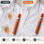 Flecko Fleckenstift – Vorher/Nachher: Kaffeefleck entfernt